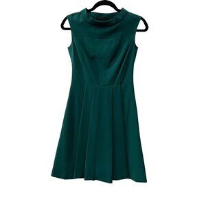 Vince Camuto Size 2P green hidden pocket fit & flare dress